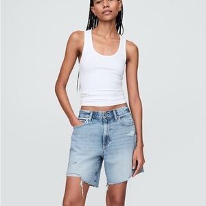 GAP 90s mid rise loose Bermuda shorts light indigo